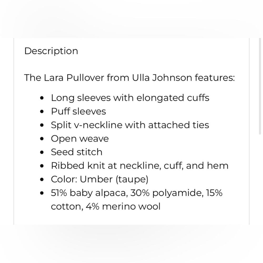 Ulla Johnson Umber Lara Sweater View 4